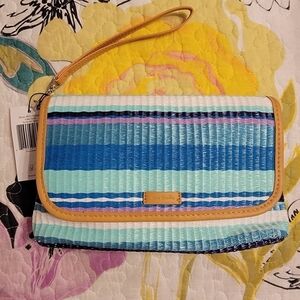 NWT Vera Bradley Straw Wristlet / Clutch
